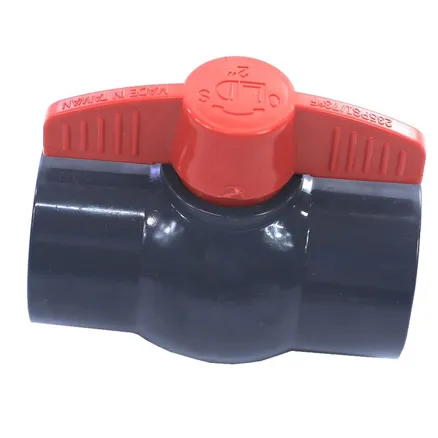 [22794] VALVULA BALIN 2" PVC C/ROSCA PERILLA ROJA